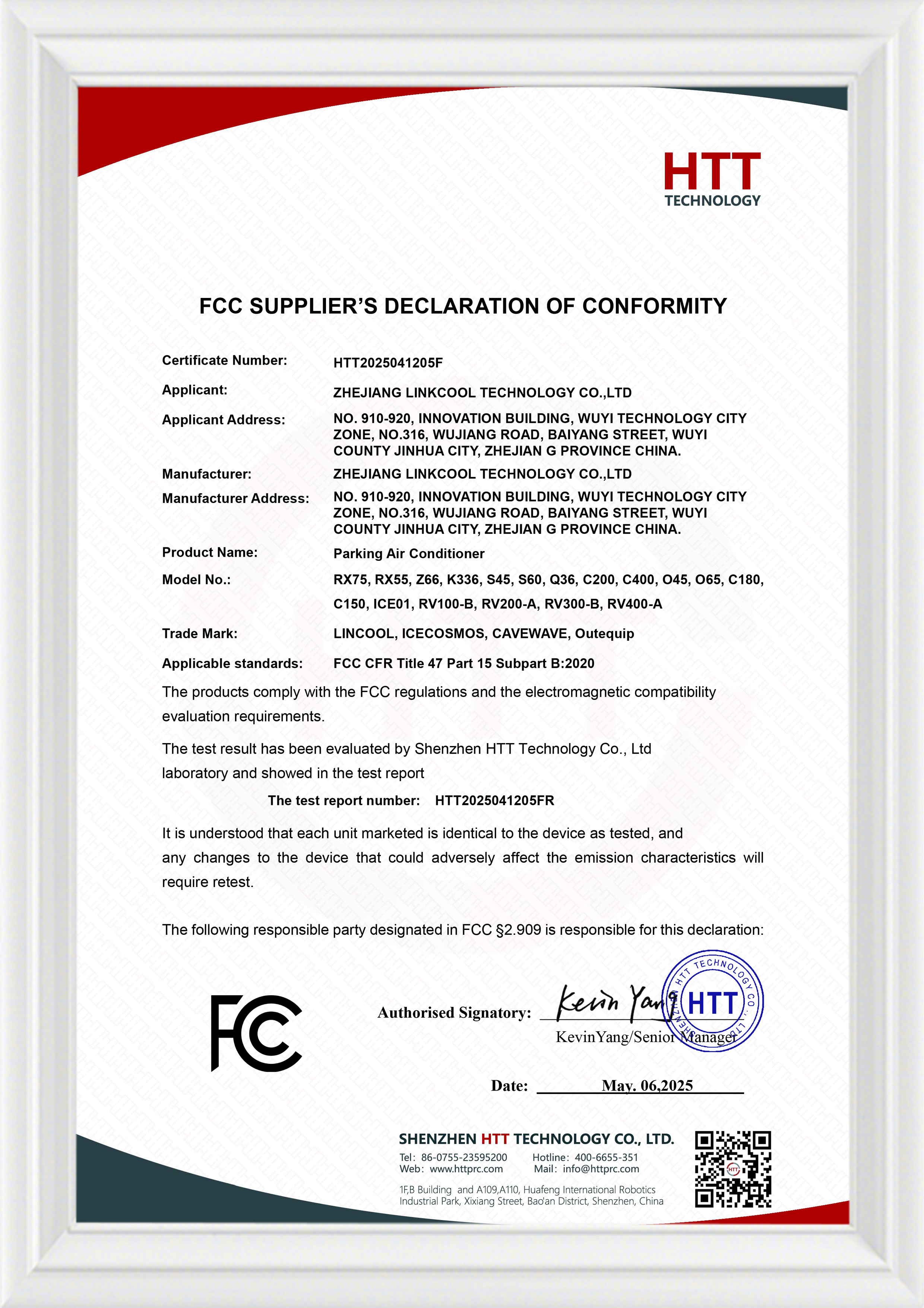 FCC Certificates